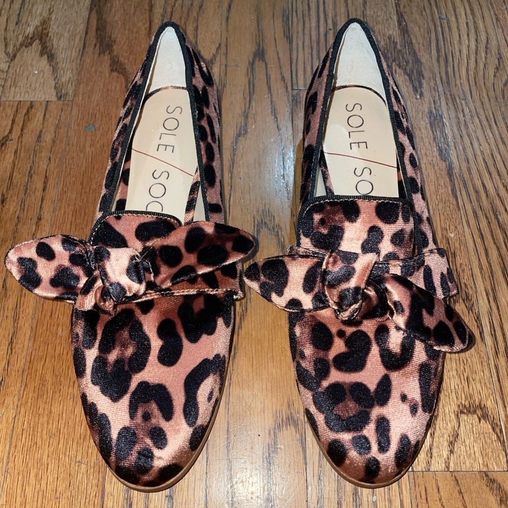Sole Society Leopard Print Bow Flats – NWOT – Women’s Size 5.5/6 / EU36